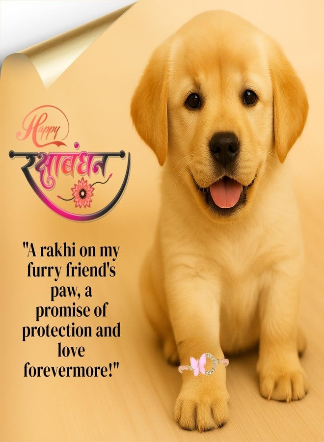 Western Era Stylish Pet Rakhi for Dog & Cat | Roli Chawal | Handcrafted Raksha Bandhan Gift for Your Furry Brother | Love, Tradition & Bonding | Designer Rakhi | Celebrate Pawsome Love (Style 35) - Image 4